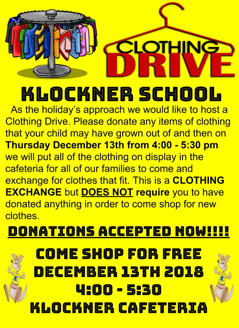 Htsd_Klockner's tweet photo. @WeAreHTSD #KlocknerClothingDriveAndExchange #KlocknerKangaroos #MySchool #PeopleHelpingPeople #KlocknerPride #HTSDpride https://t.co/JnQfnS7udP