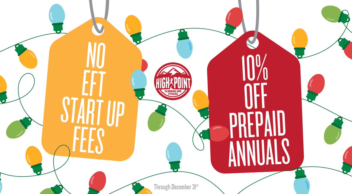 highpointbham's tweet photo. It's the most wonderful time of the year!
We've extended our Prepaid Annual Membership sale through December 31st, and are waiving all EFT start up fees all month long!
Rates + membership details: https://t.co/naEBBDueBt https://t.co/BtTmvNJXJQ