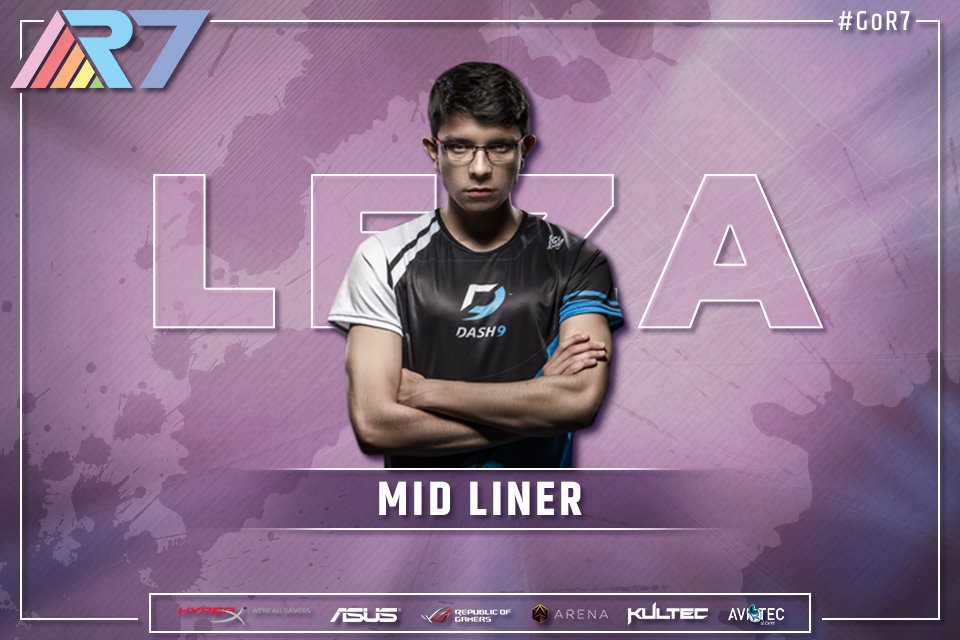 LyonLATAM's tweet photo. Nuestro tercer integrante es conocido por ser una promesa, una milanesa, de realeza. Proveniente del equipo de Dash9, llega a nuestra escuadra el señor y maestro del carril central Leza, un jugador altamente mecánico y con gran experiencia.

Bienvenido a R7 @lezafordlol!

#GoR7🌈 https://t.co/MD8JxVQM4F