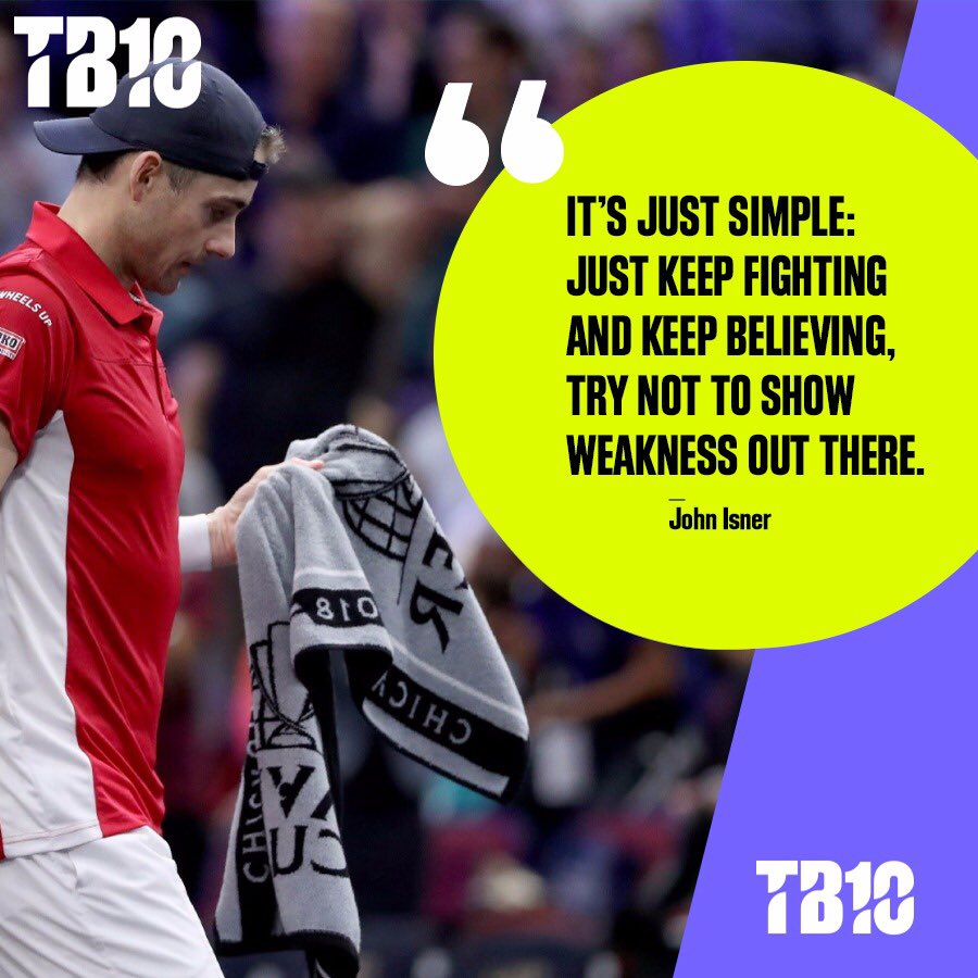 Tie Break Tens (@tiebreaktens) on Twitter photo 03/12/2018 19:47:46 @JohnIsner giving us all the Monday Motivation feels 💪🏻 @JohnIsner giving us all the Monday Motivation feels 💪🏻