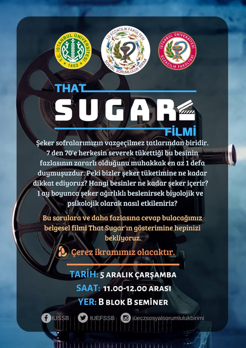 IUEFSSB's tweet photo. Etkinliğimize hepinizi bekliyoruz.
🔺05.12.2018 - Çarşamba
⏰11.00-12.00
📍B seminer https://t.co/g1fsjl81n2
