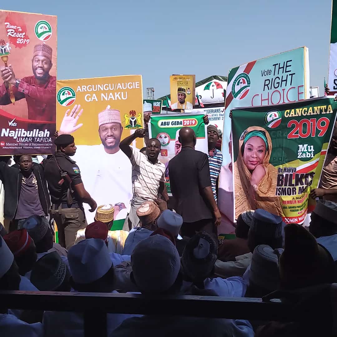argaugie's tweet photo. At the official flag off of the @OfficialPDPNig presidential campaign in sok the crowd was heart warming @najeebtafida appreciat #najib4reps2019 @argaugie federal constituency #najibisok aljannah mai masayo dayawa https://t.co/Ao9u0lIOrB