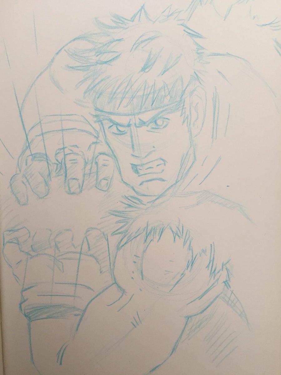 Pedro Lobato Animes Overdrive On Twitter Sketch Streetfighter Ryu Drawing Hadouken