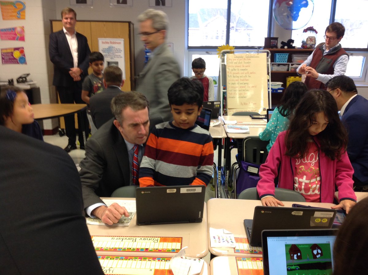 tlgrzech's tweet photo. 2nd Gr MSE Welcome Governor Northam, Dr. Williams &amp; distinguished guests to 2nd Gr. Coding.#mses#lcps https://t.co/bOIZZeVM4y