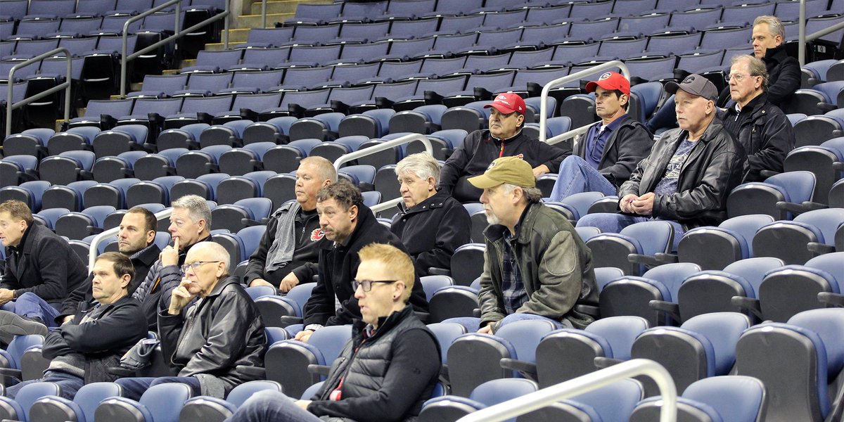NHLFlames's tweet photo. The dads were out at the rink this afternoon, keeping tabs on the boys at practice! https://t.co/dqGUpxDFyf