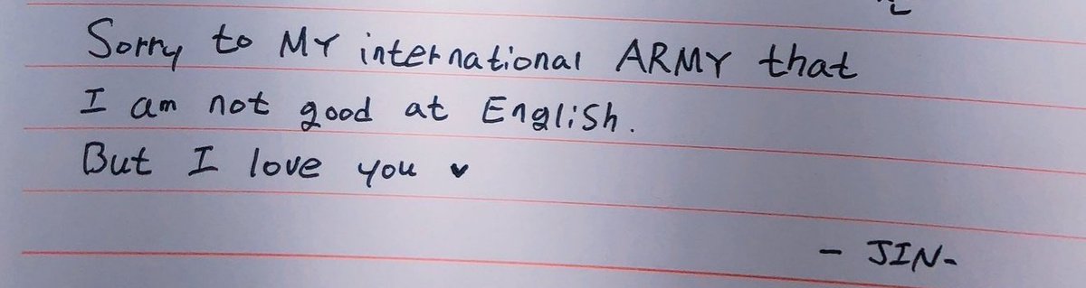 bangbangtxn's tweet photo. I find this really cute so I want to join #alettertojin #OurEpiphanyJin @BTS_twt https://t.co/U2o9GrptRt