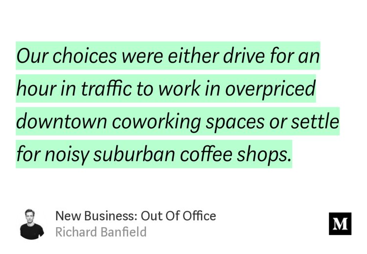 Why we started a suburban coworking space. link.medium.com/UF66Fer3lS