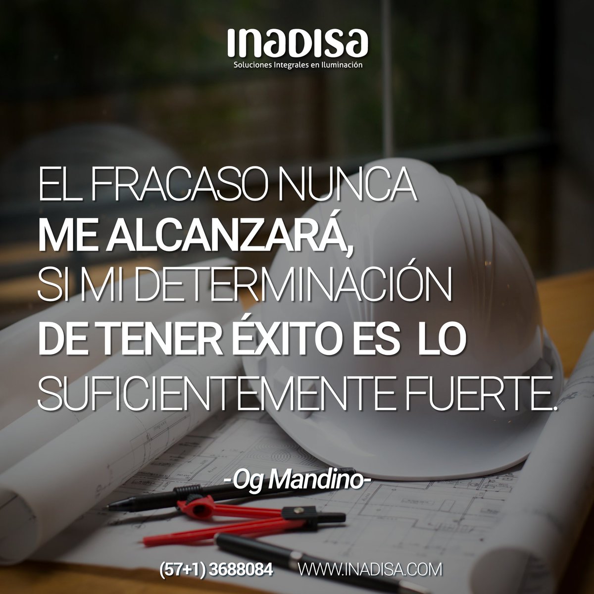 INADISA's tweet photo. El fracaso nunca me alcanzará, si mi determinación de tener éxito es lo suficientemente fuerte. -Og Mandino-
https://t.co/e3LVKmTXbI
Dirección: Calle 12 #44-30
Teléfono: (57+1) 3688084
#Inadisa #Iluminación #Luz #venta #lunes #frases #felizlunes #tecnologia#servicio#frases https://t.co/XV7cR9qYL8