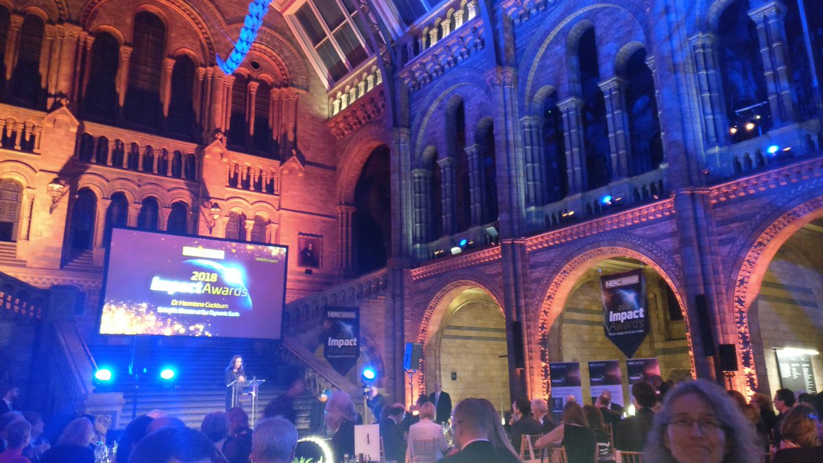 Privileged be be at this  awesome venue for #NERCimpact awards ceremony @NHM_London. TH