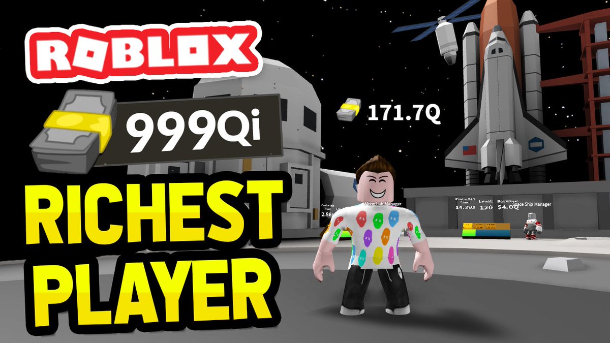 Seniac On Twitter Richest Player On The Moon In Roblox