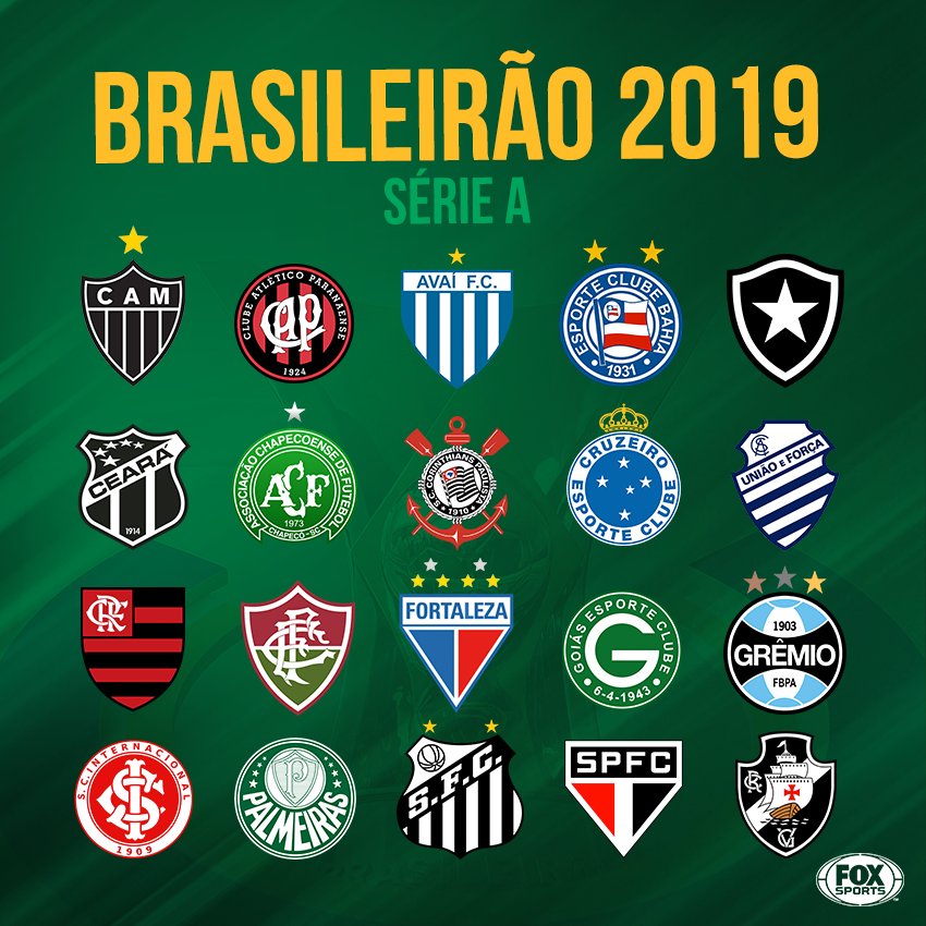 🇧🇷 100% ATUALIZADO!

Dá RT se seu time está na Série A em 2019!