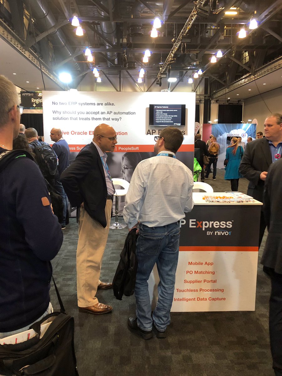 Nivo1_Network's tweet photo. Interested in automating your #accountspayable? Our team at Nivo1 can help - swing by our table at #UKOUG #APPS18 to learn about our cost-effective, cloud-based solution. https://t.co/BRlzwC2Jid