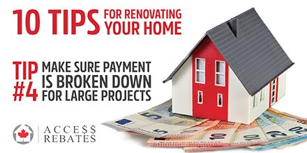 accessrebates's tweet photo. 10 tips for renovating your home 
Tip #4 Make sure payment is broken down for large projects

For more information visit: https://t.co/KxheHu5KcE

#homerenovation #homerenovation #homereno #ontariocontractors #homecontractors #renovationtips #renotips https://t.co/WhA53p27Wq