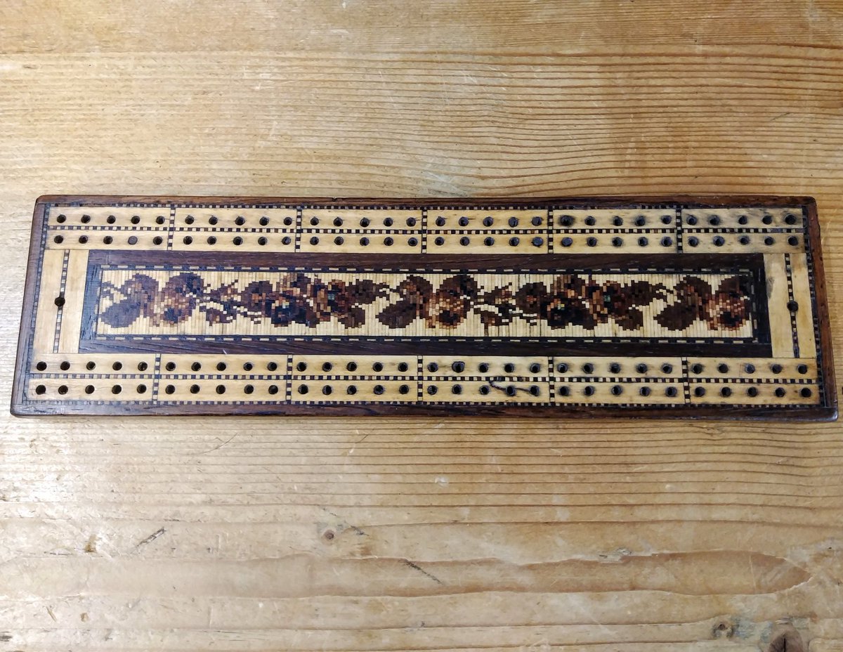 Wood Chart Cribbage Board