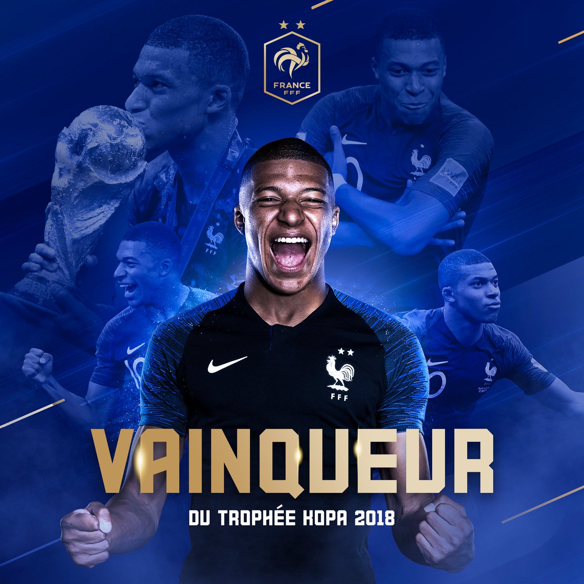 Equipe De France Auf Twitter Kylian Mbappe Vainqueur Du Trophee Kopa 2018 Fiersdetrebleus