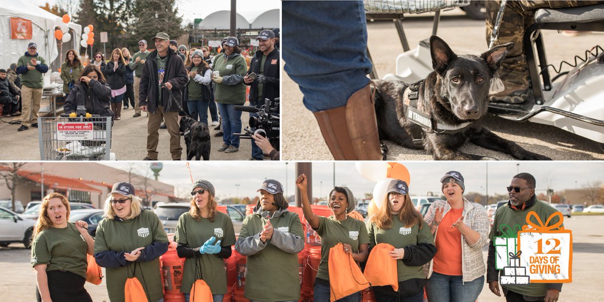 HomeDepotFound's tweet photo. We stand with V.E.T. Service Dogs NFP when they say no veteran should be forgotten. So we partnered with them to build custom therapeutic dog beds for the furry companions that help veterans facing PTSD. #12DaysOfGiving https://t.co/kDAdpcy7hq