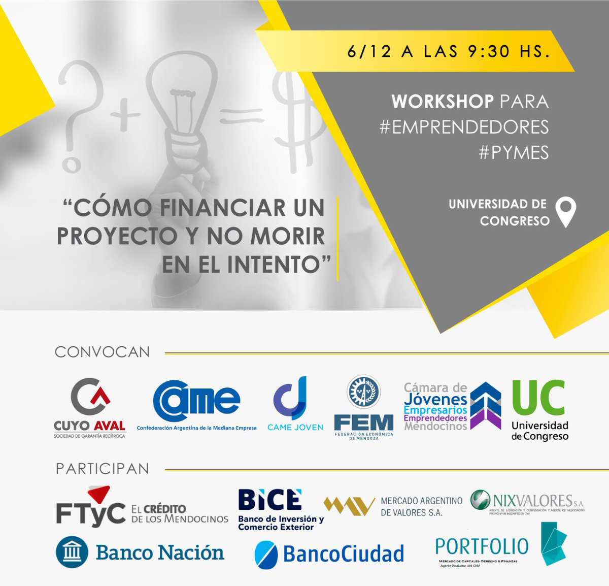 MAVSAOficial's tweet photo. 🗓️ Jueves 06/12 nos sumamos a la jornada de trabajo para #pymes y #emprendedores organizada por @CuyoAvalSGR #Mendoza para que puedas conocer nuevas formas de #financiamiento 👉 #ChequePagoDiferido #Pagare #ONSimple #Facturas programa #A2CM #MAV https://t.co/tDBy26ItWi