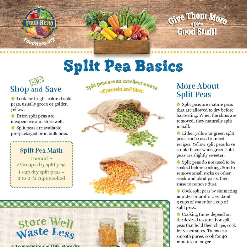 BeAFoodHero's tweet image. Learn all about cooking with split peas. #FHMonthly #splitpeas