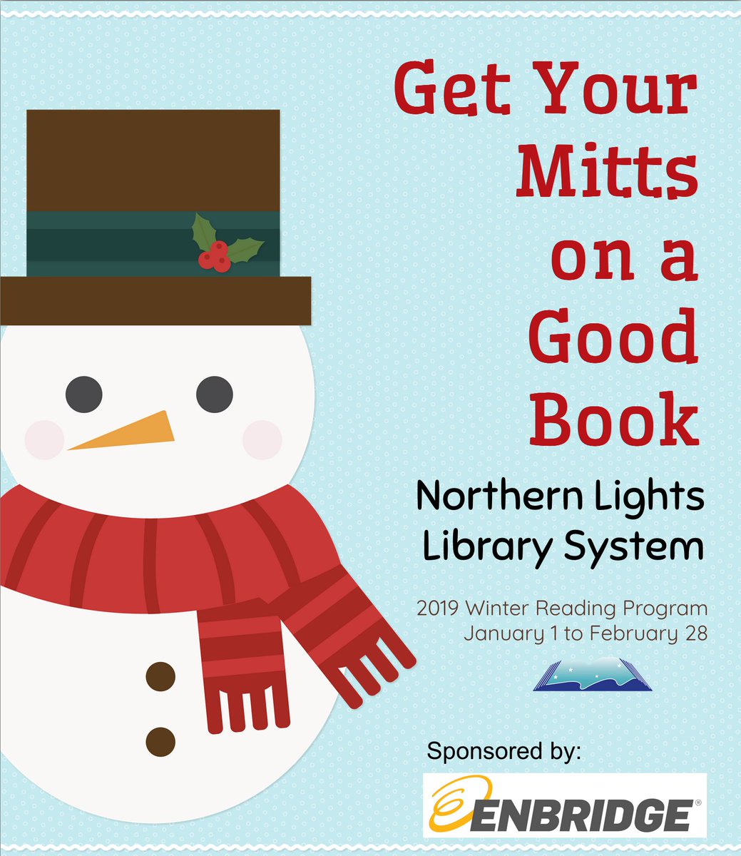 NLLS_Alberta's tweet photo. Do you have a list of the books you want to read for the Winter Reading Program? Thank you to @Enbridge for sponsoring the 2019 program! Be sure to visit your local library for details. #NLLSlibraries https://t.co/AhheqCgE6T