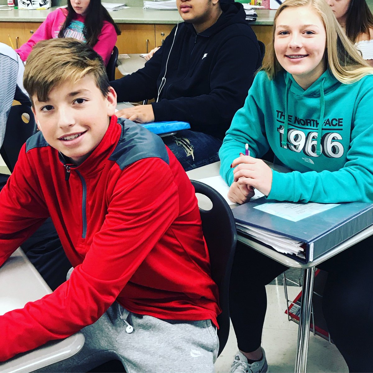 SraBecker18's tweet photo. I get to see these 2 great smiles everyday thanks to the same orthodontist. We celebrate when braces come off 😬 #WEareLakota #theeastway #EFCPositiveTweets https://t.co/P4JTSgsw4n