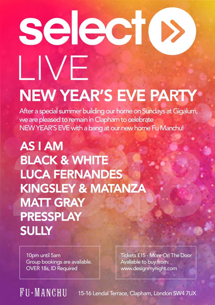 Looking Forward To Be Joining Some Of The <a href="/SelectRadioApp/">Select Radio</a> DJs For Select Live NYE Party 🎉