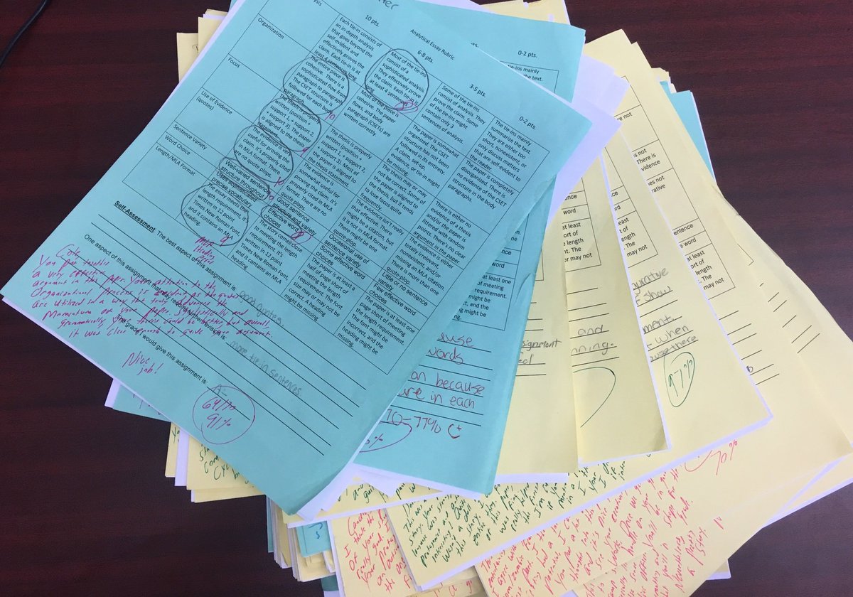 JT_Martin27's tweet photo. I allowed my freshmen to choose between a creative writing assignment &amp; two analytical essay prompts. The decision resulted in 10-20 page papers. #WritingStamina https://t.co/R1raeahjlf