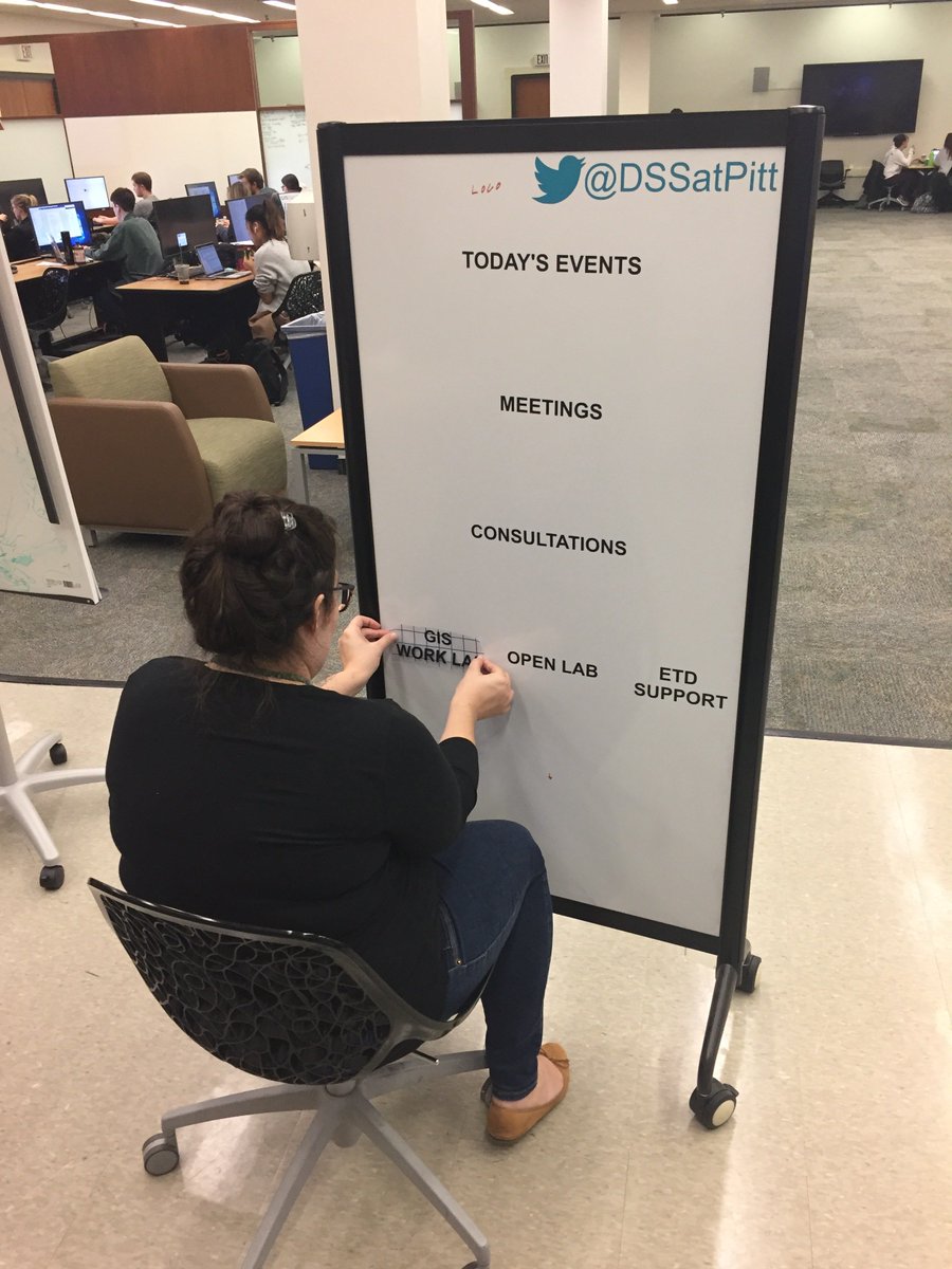 DSSatPitt's tweet photo. Fun with #vinyl in the #OpenLabatHillman today! Feeling inspired to make some vinyl stickers of your own? Come see us in the #OpenLabatHillman M-Th 1-6pm Digital Scholarship Commons! @PittTeaching @DSSatPitt @PittLibraries #makerspace #sprucingthingsup #h2p #hillmanlibrary https://t.co/xNblpTWhng