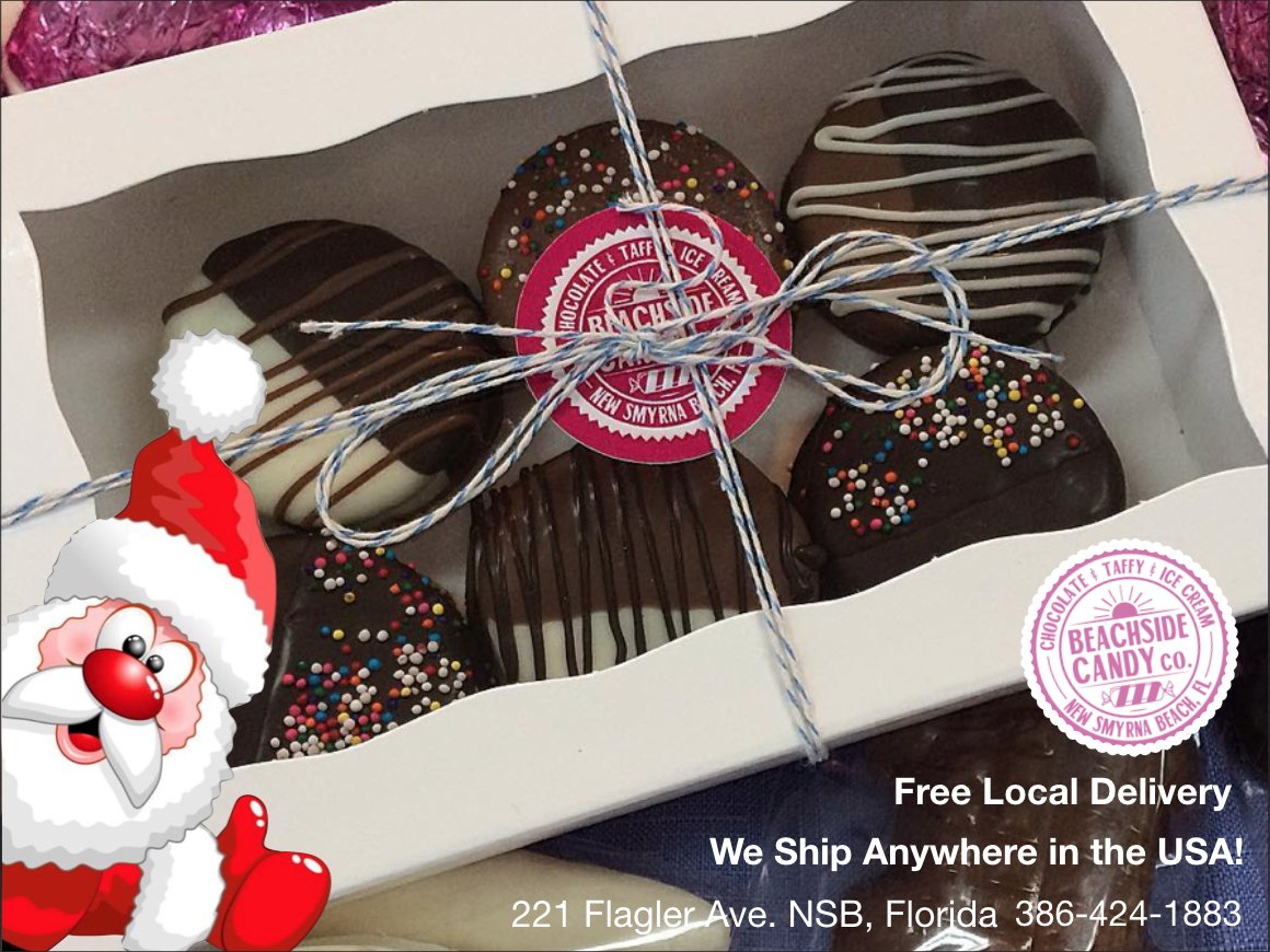 BeachsideCandy's tweet photo. Holiday Gift Ideas at https://t.co/EYA5ejyvhB
Visit our store or website and have your gifts shipped anywhere is the USA! Everyone loves a treat from Beachside Candy Co.
#BeachsideCandyGifts #Holidayshopping #NSBGifts #ShopLocal #LoveNSB #FlaglerAve https://t.co/tW5cuDAPq9