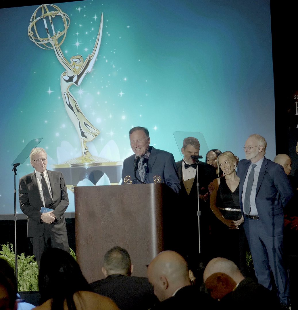 stew_tv's tweet photo. Kid Stew won five 2018 EMMY ® Awards at the 42nd Annual @SuncoastEmmys! All four season 1 episodes were recognized in the “Children/Youth/Teens” program category, and cast member Armando Bernal IV was recognized in the “Talent: Performer/Narrator” category! @1jamespatterson https://t.co/0JbKMaZn2S