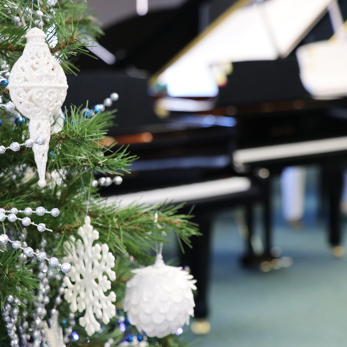 The Christmas decor at Meyer Music is hung with care-- is your Christmas tree up yet?

#happyholidays #christmas #grandpiano