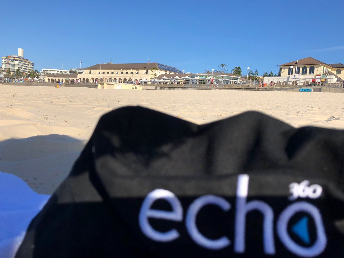 PatrickStoddart's tweet photo. When given a bucket hat, one must really go to the beach to wear it! #echoanz18 https://t.co/nCmGHLBXjm