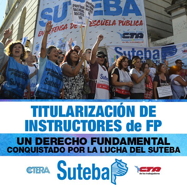 SUTEBAProvincia's tweet photo. ¡Seguimos peleando por una Formación Profesional al servicio de la clase trabajadora y con Instructorxs trabajando dignamente y en plenitud de derechos! 
Nota completa ➡️ https://t.co/MzCiw3nw9a https://t.co/JhKvNDAFHh