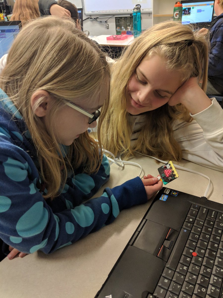 MrsEnnis_Class's tweet photo. Busy day of coding with @microbit_edu!  @RiverwoodAcad @NLESDCA #codeNLESD #FollowingTutorials #ProceduralWritingToFollow https://t.co/yyiwcCd2P9