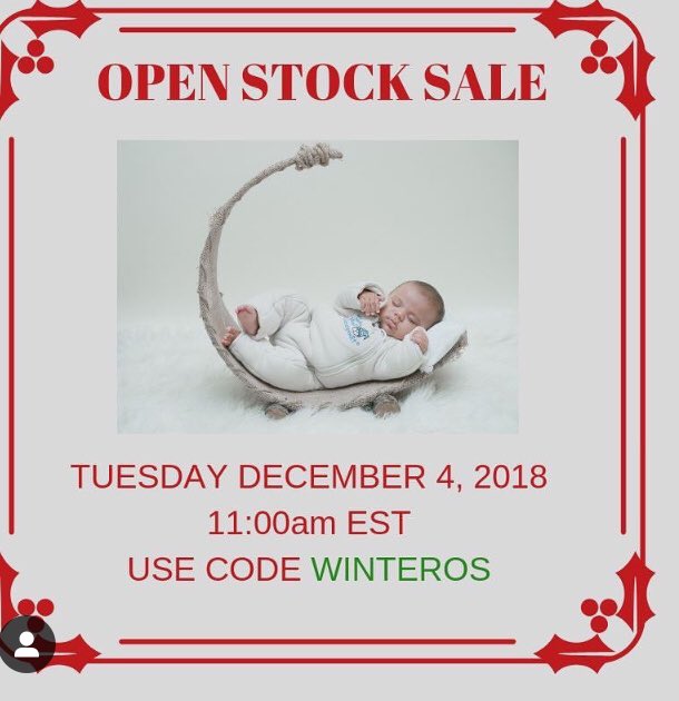 magicsleepsuit's tweet image. Magic Sleepsuit Open Stock Sale tomorrow! Starts at 11:00 am EST.  50% off Open Stock. Enter Code WINTEROS at checkout. Inventory limited. See our Facebook page for more details. Happy Shopping! #magicsleepsuit #swaddletransition #cybersale