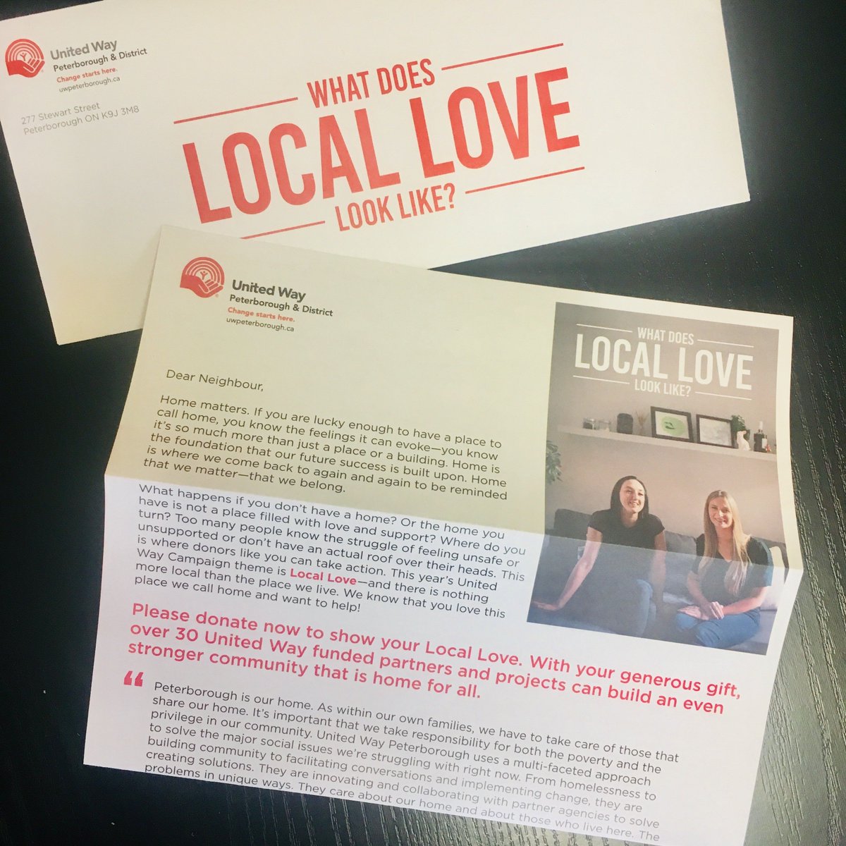 UnitedWayPtbo's tweet photo. Our direct mail is coming to a mailbox near you! π Worried about putting your gift in the mail? Come visit us! 277 Stewart St or give online: https://t.co/YRGooUnn4j #LocalLove #WeArePossibility #donatetoday #ptbo https://t.co/6refg7BUmJ