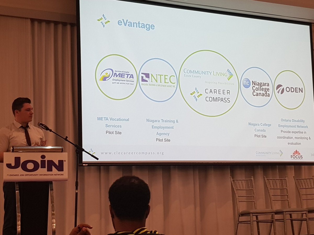 LClinton87's tweet photo. Delighted to see and hear about our new @availsupport partnerships with @niagaracollege_, @odenetwork, NTEC, META mentioned @ontarioJOIN  conference today. #eVantage #FutureofWork18 https://t.co/lhqjCkEpA0