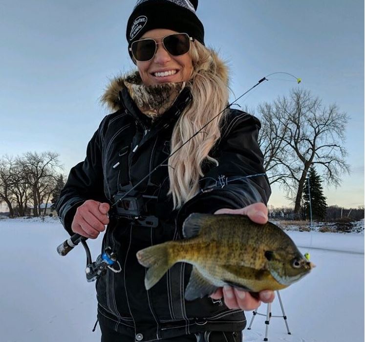 Anyone else stoked for ice fishing?! <a href="/NicoleKStone/">Nicole Stone Outdoors</a> was able to get onto very first ice in North Dakota to slay some panfish!