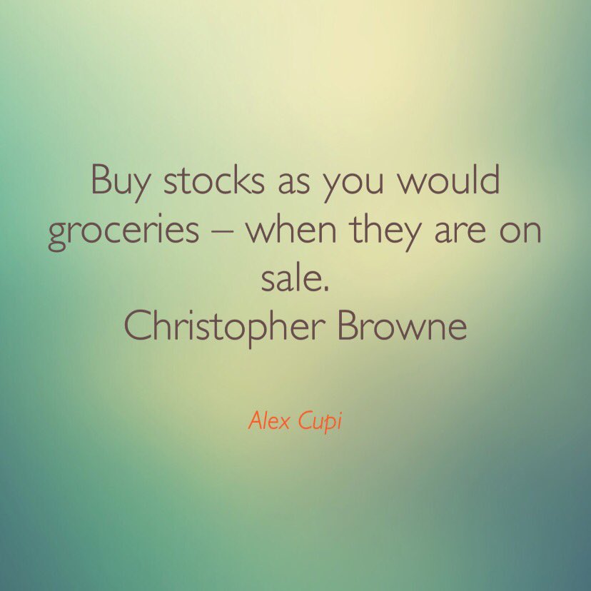 _Alex_Cupi's tweet image. Buy stocks as you would groceries – when they are on sale.
Christopher Browne #AlexCupi #InvestingExpert
