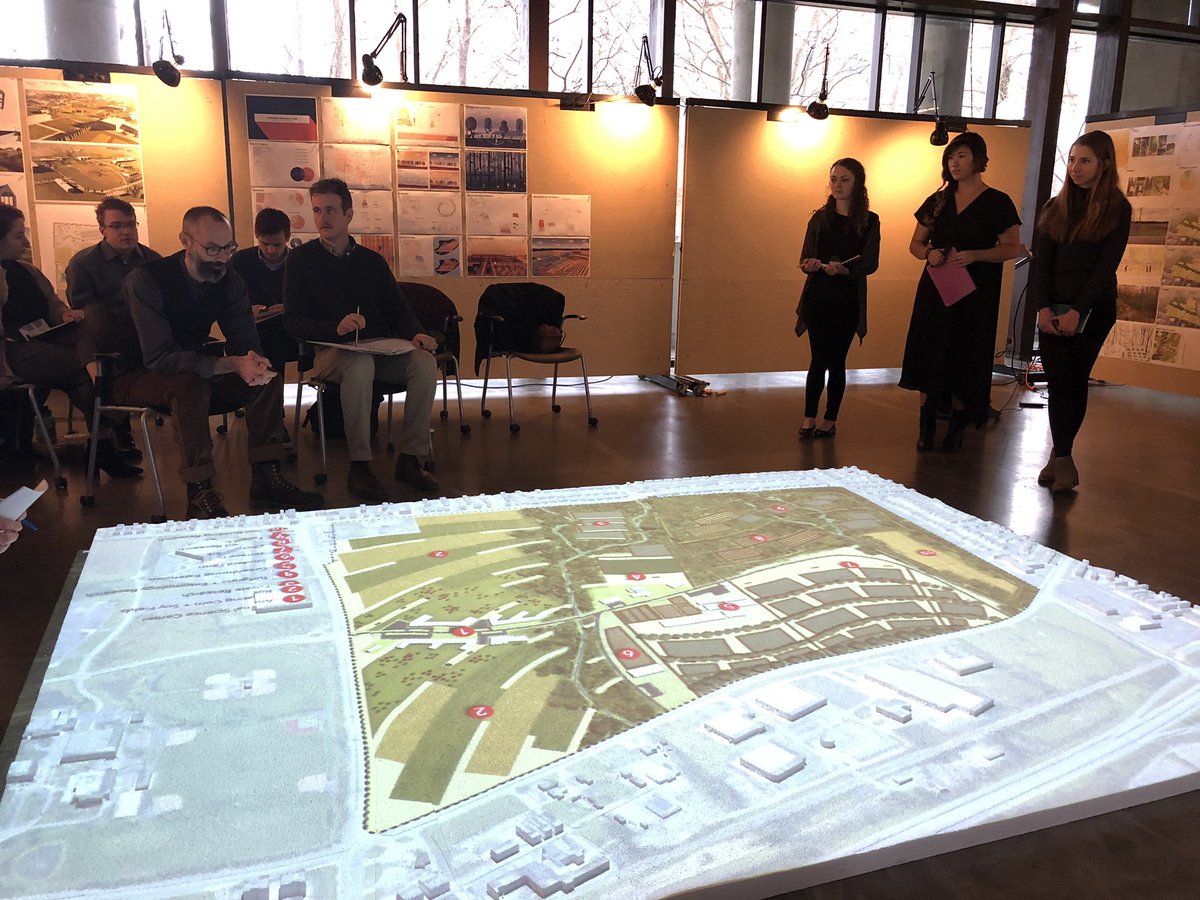 grahamcochran's tweet photo. Final design studio presentations by impressive group of @OhioState @KnowltonOSU students with ideas for the future of @CFAES_OSU Waterman Ag & Natural Resources Lab #Talent #usefulideas https://t.co/BOoJqEAbz2
