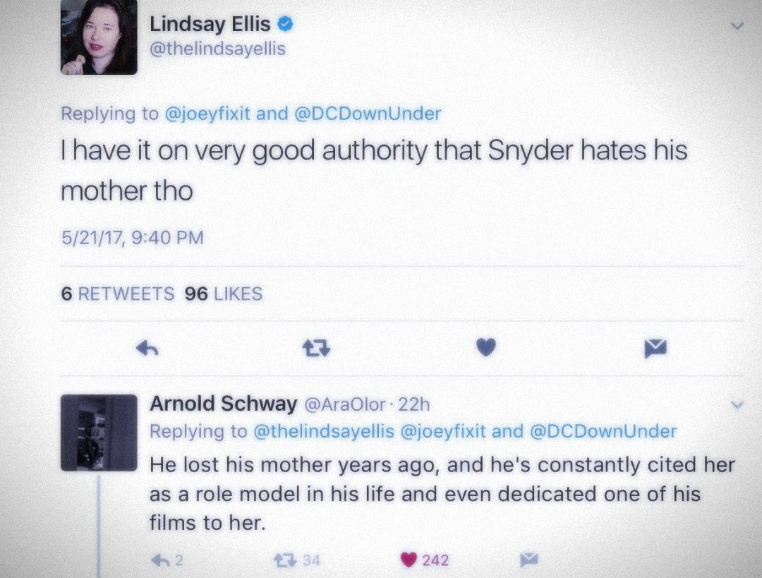 2). The Screenshots, and receipts that show how toxic the internet has become #2 #ZackSnyder #LindsayEllis