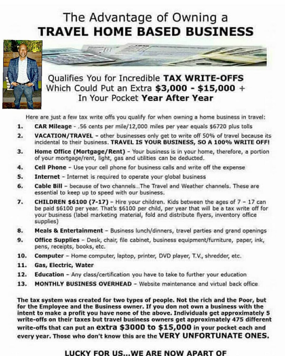 Mark Sarden On Twitter: "Do You Need Some Tax Deductions Before The End Of  The Year? Become A Home-Based Evolution Travel Agent Today Before The Year  Ends. 👇Https://T.co/Mbkz28Rekz Https://T.co/Xc3Rc96Y56" / Twitter