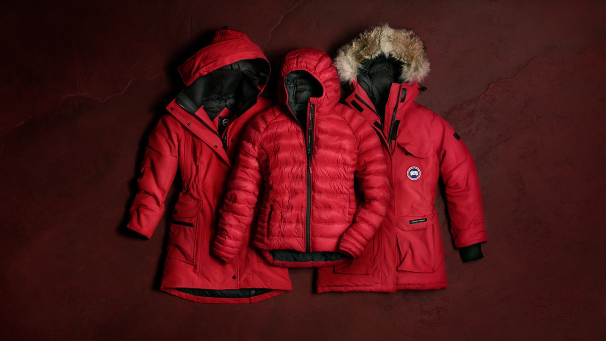 canada goose aviator hat red