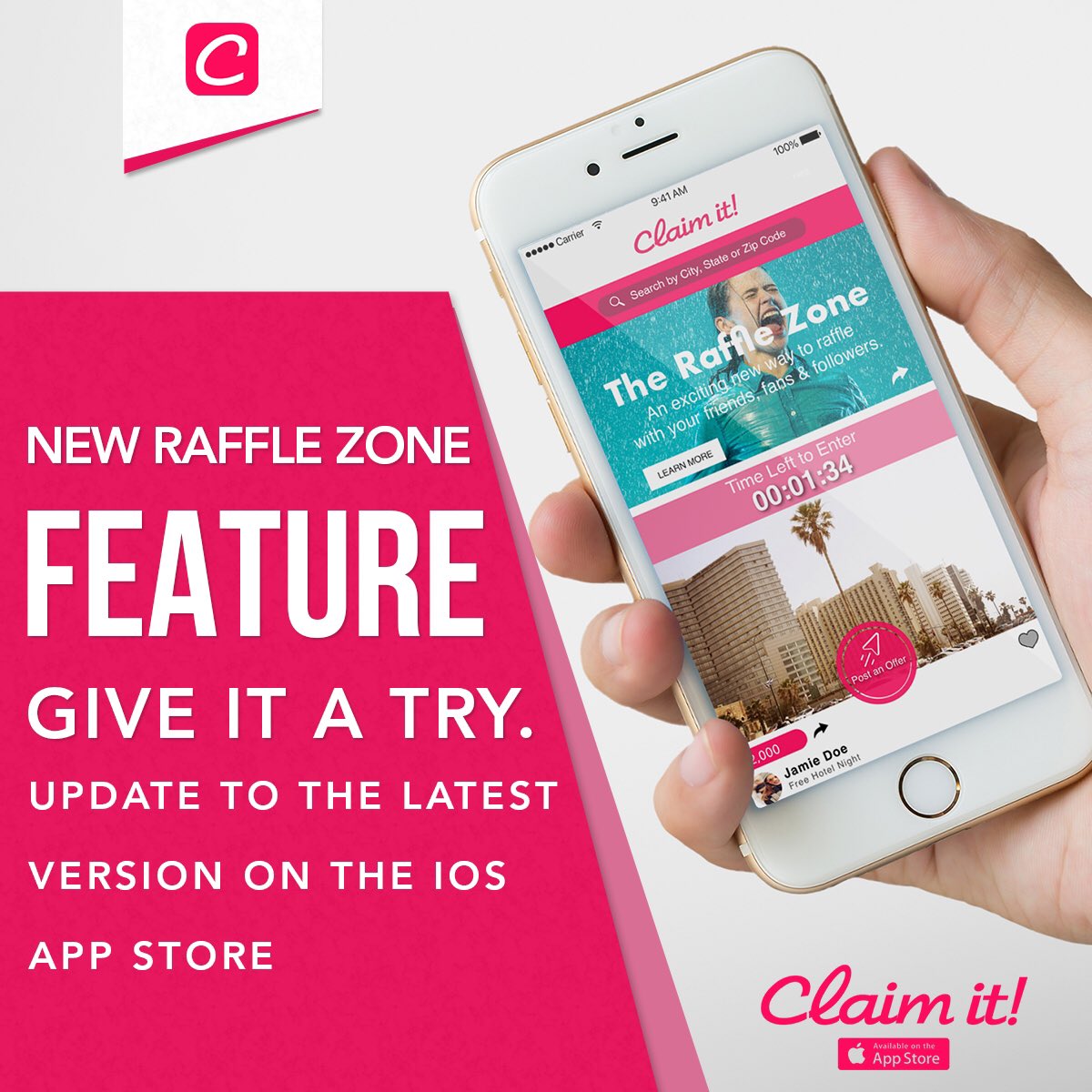 You’ll love this new feature “Raffle Zone”. It’s video, it’s social it’s different. Check it out. Update to the latest version. 💕#claimit