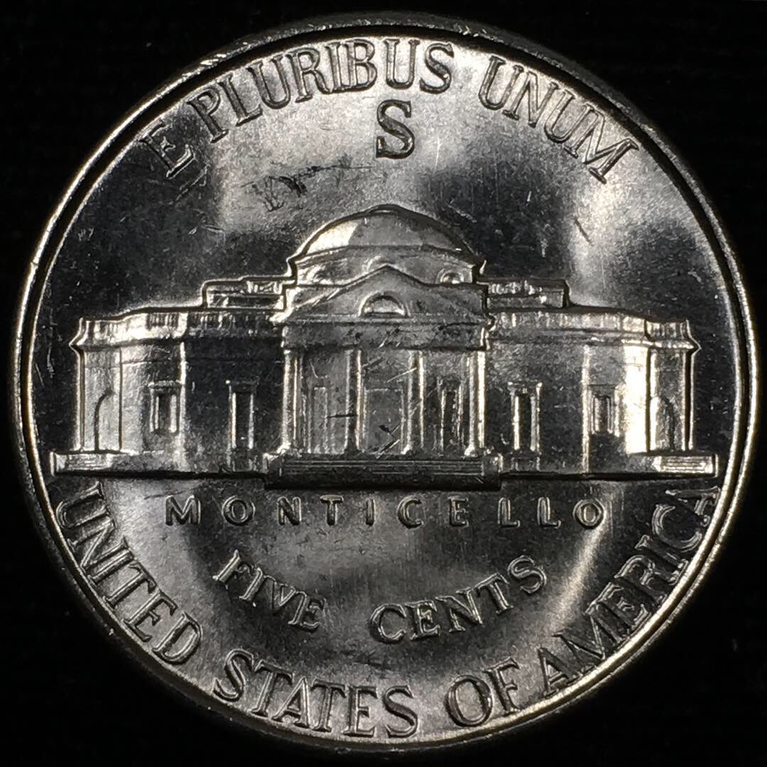 OldPuebloCoin's tweet image. Nice lamination error on this 1942-S silver war nickel. 

#minterror #minterrormonday #errorcoin #errorcoins #coinerror #coinerrors #laminationerror #warnickel #warnickels #jeffersonnickel #jeffersonnickels #coins #numismatics #coincollecting