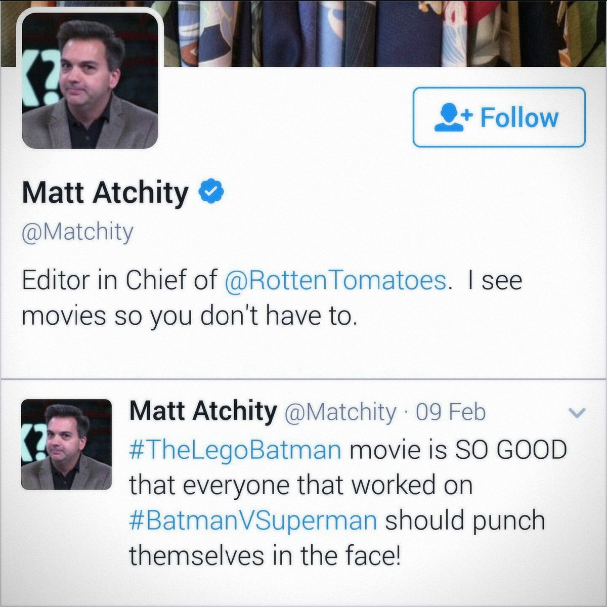 7). The Screenshots, and receipts that show how toxic the internet has become #7Matt Atchity (who at the time was Editor in Cheif of Rotten Tomatoes) showing his "professionalism"