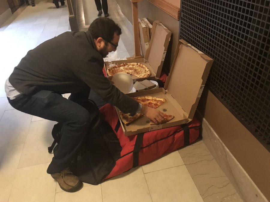 Ian’s Pizza, which delivered thousands of pizzas to the WI Capitol during the epic #WisconsinUprising of 2011, is again delivering pizzas to protesters against the #WIGOPPowerGrab. With Scott Walker, there’s always a need for protest—and pizza.

But Walker’s time is almost done.