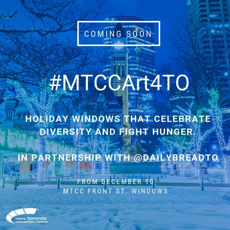 MTCC_Events's tweet photo. #comingsoon #7days until we celebrate the season with holiday windows that highlight the multiculturalism that defines #Toronto while fighting hunger! For more information https://t.co/gOhKzSSbCf @DailyBreadTO @theturnlab #MTCCArt4TO #holidaygiving https://t.co/pB1n4Zzdm8