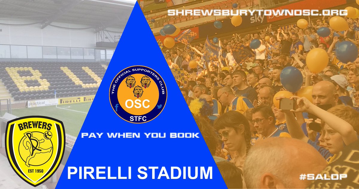STFCOSC's tweet photo. @shrewsweb's first league game with new manager Sam Rickets in charge is this weekend away at @burtonalbionfc.
The @STFCOSC coach details for this game are on our website via this link.
https://t.co/WT9UYzJCuV
#Salop
#WelcomeSam
#BlueAmberArmy
#SalopBeyond https://t.co/RkyrZt2msY
