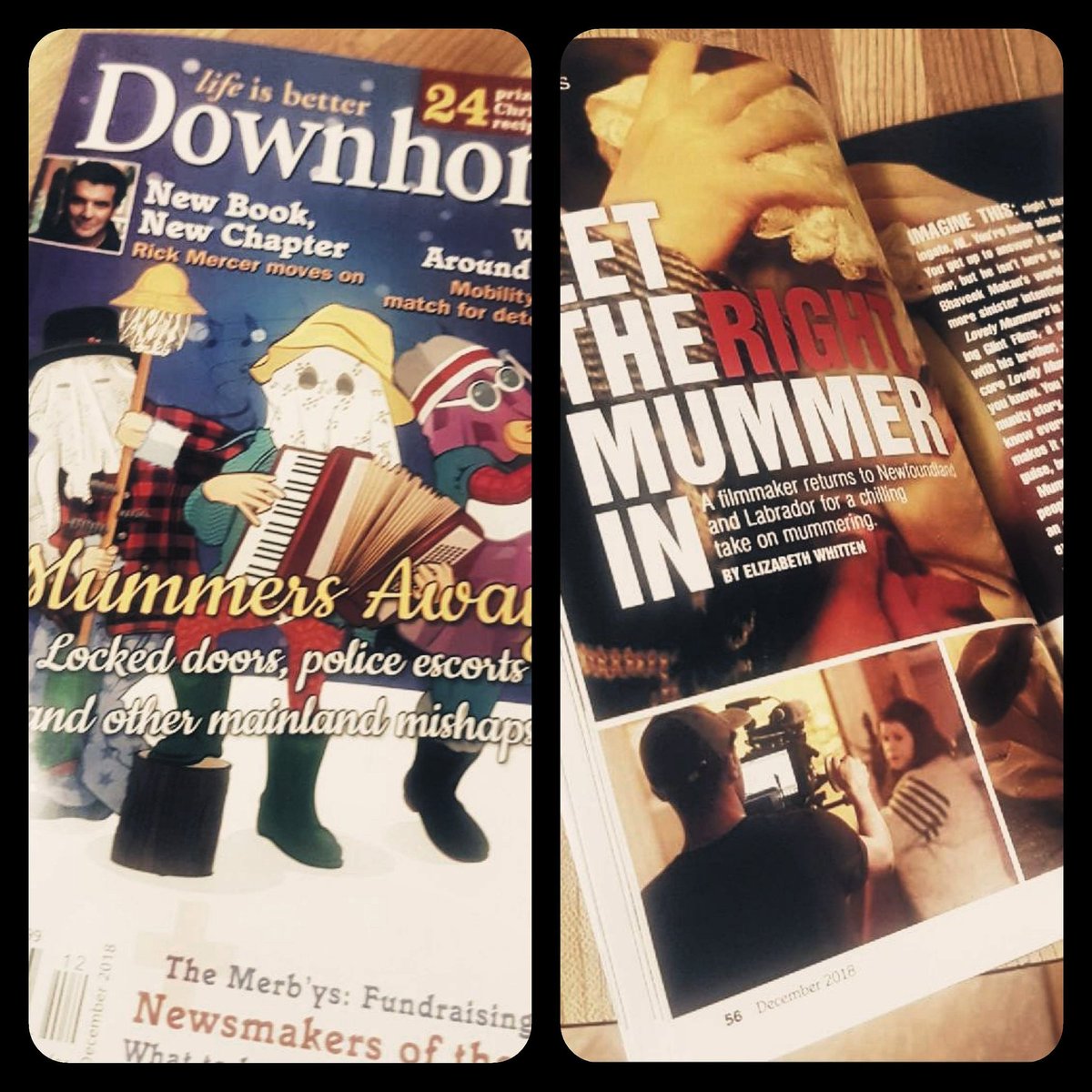 ToshonDawe's tweet photo. #lovelymummers spread in the @downhomelife Magazine!

@RGFofficial short film 'Lovely Mummers' Newfoundland Premiere is Tuesday night December 4th in Corner Brook at @CBRotaryArts! Watch the film 'Puzzle' and check out 'Lovely Mummers' at the same time!!!

https://t.co/idd4FlNKDW https://t.co/0lCTA3ZaCZ