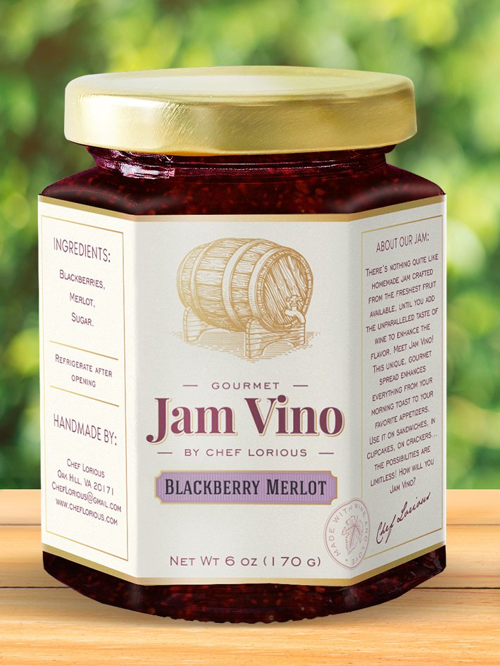 Meet Blackberry Merlot.  Rich and indulgent.  Pairs really well with brie!!  OMG it makes my eyes water is so yummy!  jamvino.com